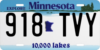 MN license plate 918TVY