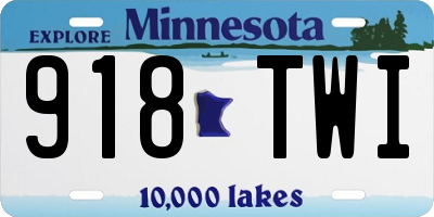 MN license plate 918TWI