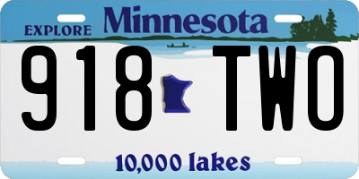 MN license plate 918TWO