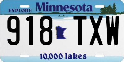 MN license plate 918TXW