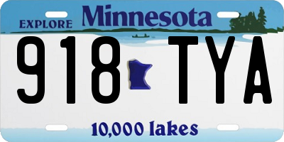 MN license plate 918TYA