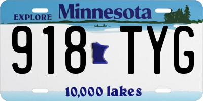 MN license plate 918TYG