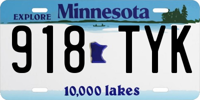 MN license plate 918TYK