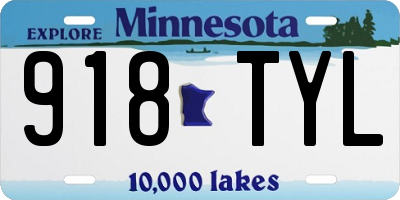 MN license plate 918TYL