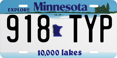 MN license plate 918TYP
