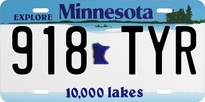 MN license plate 918TYR