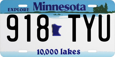 MN license plate 918TYU