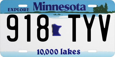 MN license plate 918TYV