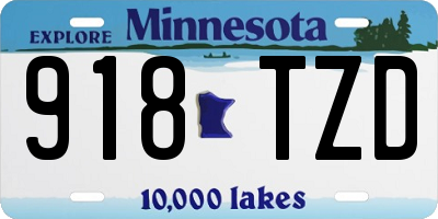 MN license plate 918TZD