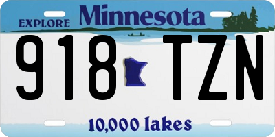 MN license plate 918TZN