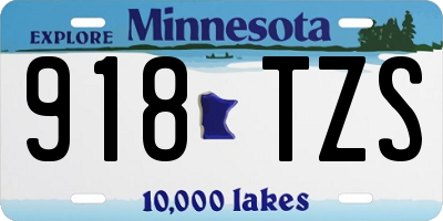MN license plate 918TZS