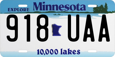 MN license plate 918UAA