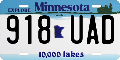 MN license plate 918UAD