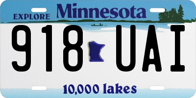 MN license plate 918UAI