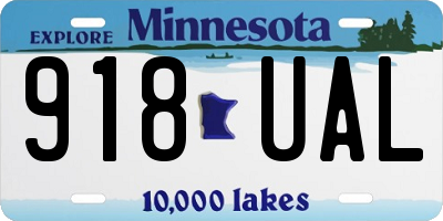 MN license plate 918UAL