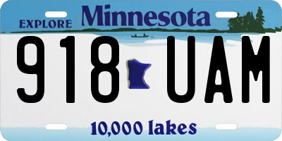 MN license plate 918UAM