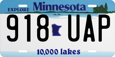 MN license plate 918UAP