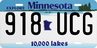 MN license plate 918UCG