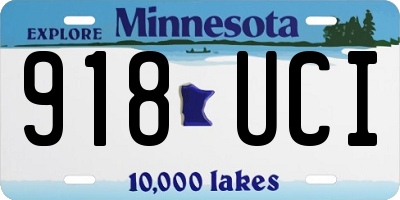 MN license plate 918UCI