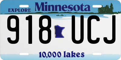 MN license plate 918UCJ