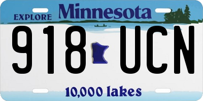 MN license plate 918UCN