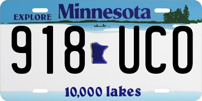 MN license plate 918UCO