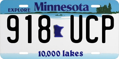 MN license plate 918UCP