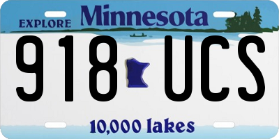 MN license plate 918UCS