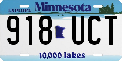 MN license plate 918UCT