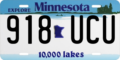 MN license plate 918UCU