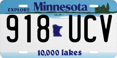 MN license plate 918UCV