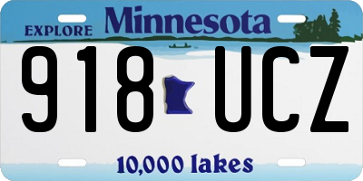 MN license plate 918UCZ