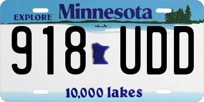 MN license plate 918UDD