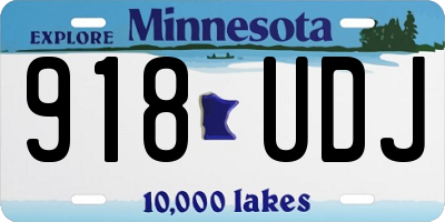MN license plate 918UDJ