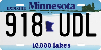 MN license plate 918UDL