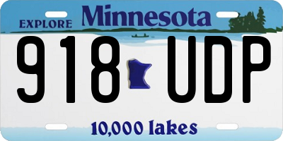MN license plate 918UDP