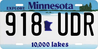 MN license plate 918UDR