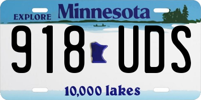 MN license plate 918UDS