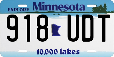 MN license plate 918UDT