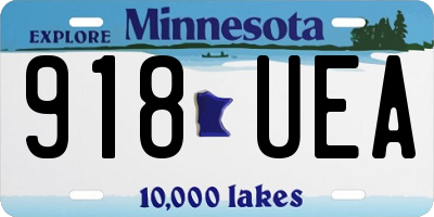 MN license plate 918UEA