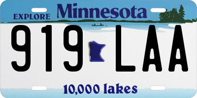 MN license plate 919LAA