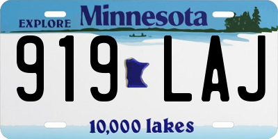 MN license plate 919LAJ