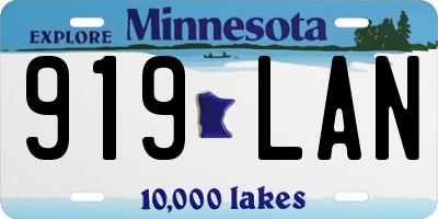 MN license plate 919LAN