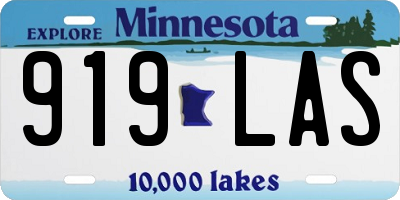 MN license plate 919LAS