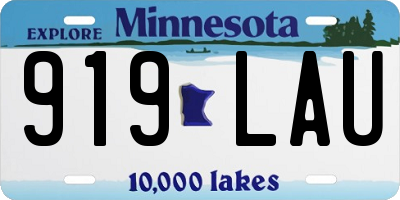 MN license plate 919LAU