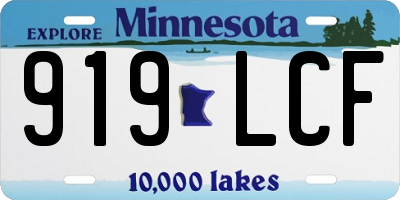 MN license plate 919LCF
