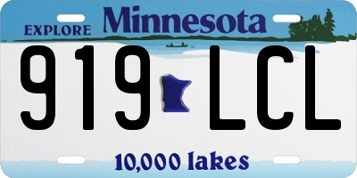 MN license plate 919LCL