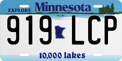 MN license plate 919LCP
