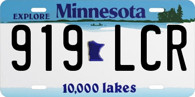MN license plate 919LCR