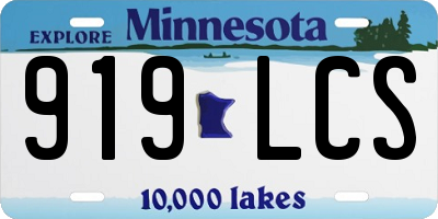 MN license plate 919LCS